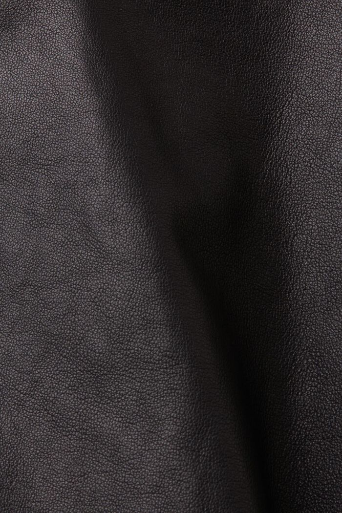 Jackets outdoor leather, 黑色, detail image number 5