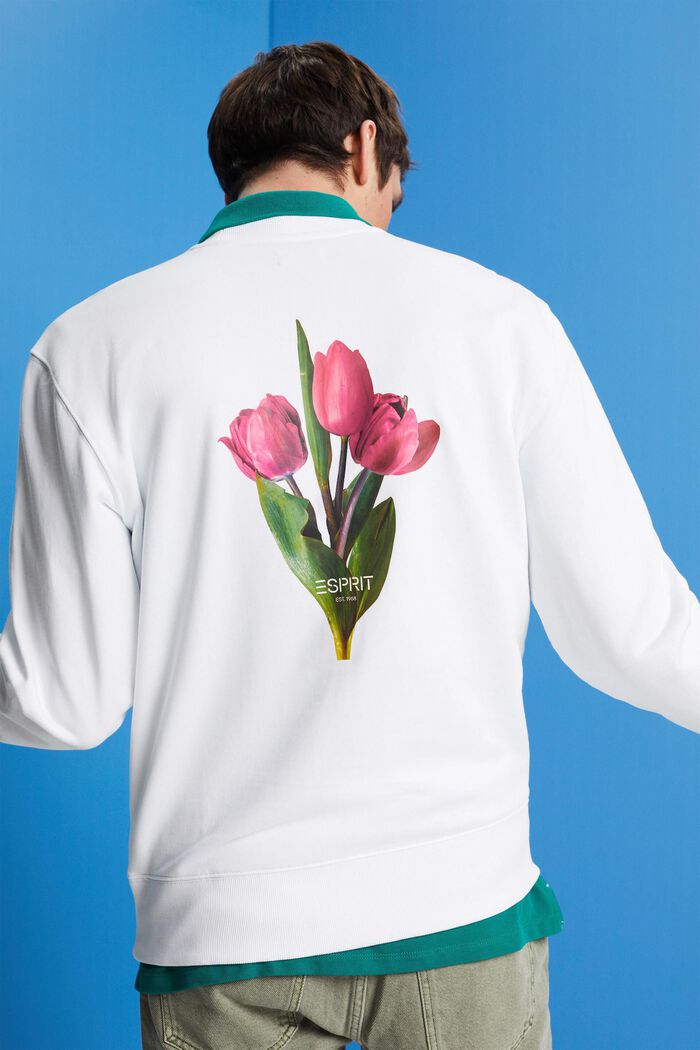 Sweatshirt with back print, WHITE, detail image number 5