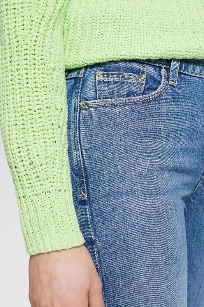 Mid-rise straight leg jeans, BLUE LIGHT WASHED, detail image number 2