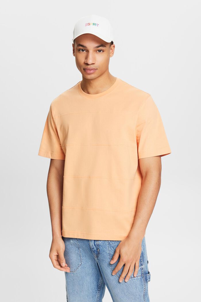 圓領短袖T恤, 淺橙色, detail image number 0