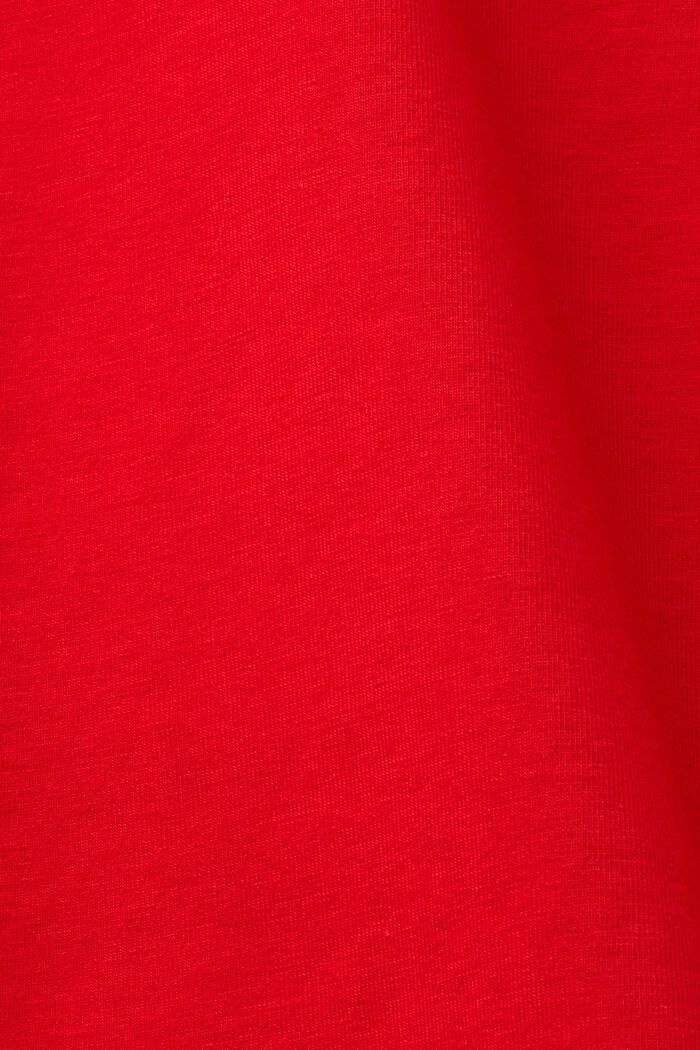 短款條紋T恤, 紅色, detail image number 5