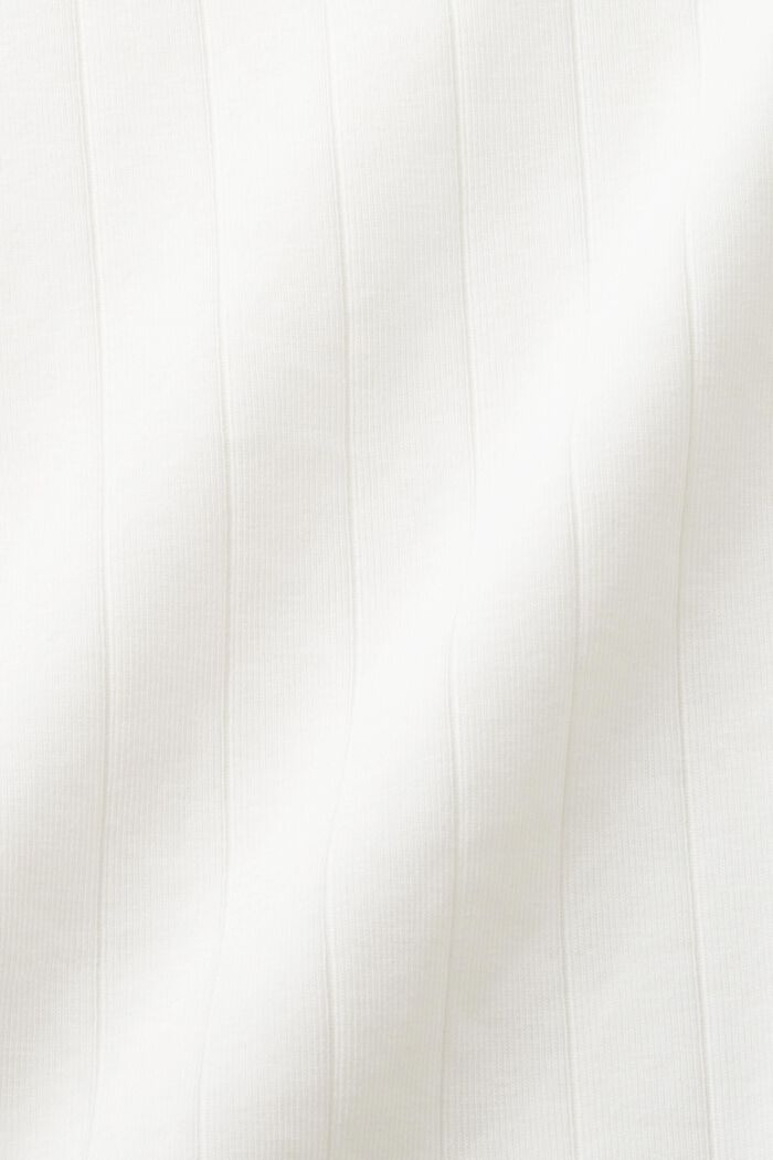 羅紋T恤, 白色, detail image number 5
