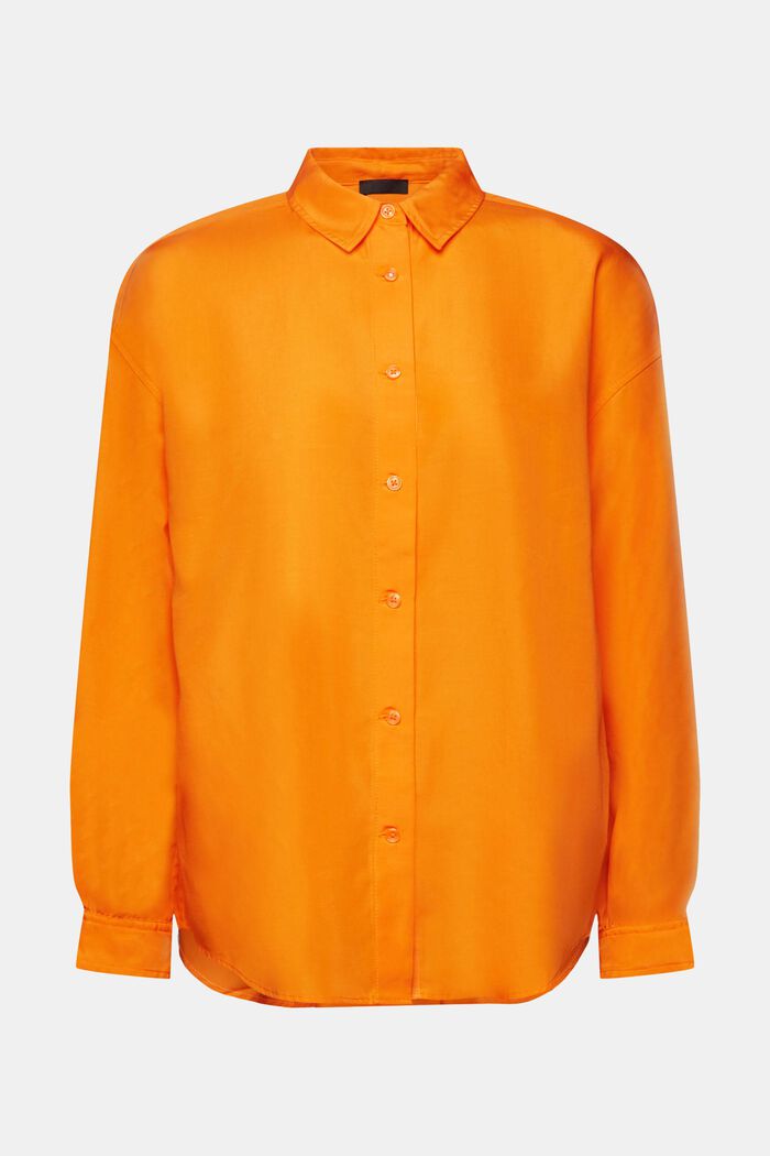 超大廓形女裝恤衫, 橙色, detail image number 6