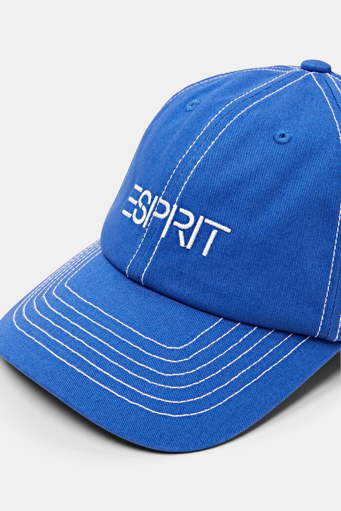 中性LOGO標誌棒球帽, 藍色, detail image number 1
