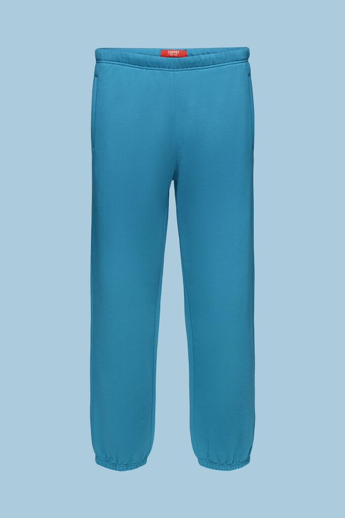 ‌棉質搖粒絨LOGO標誌運動褲, 藍綠色, detail image number 6