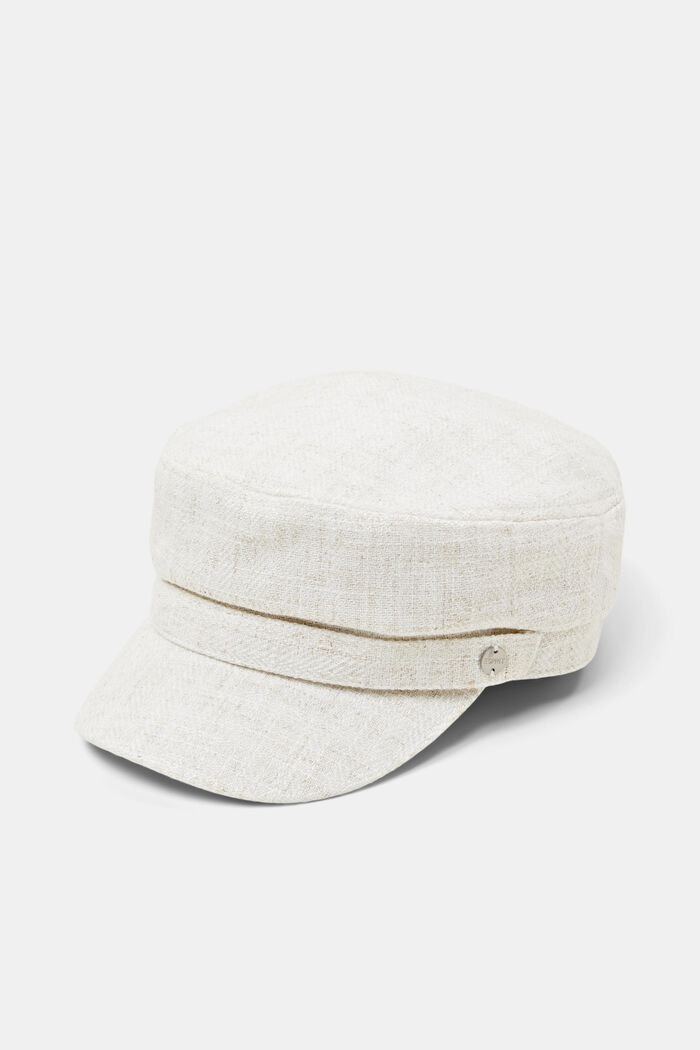 ‌結構感軍帽, 白色, detail image number 0