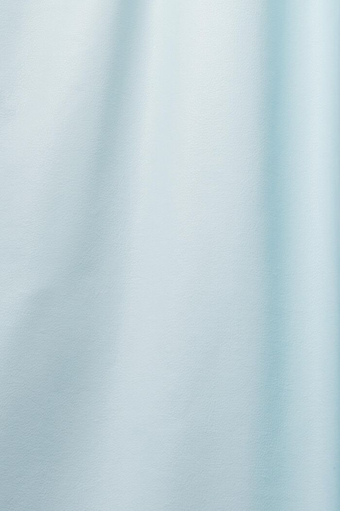 人造皮革恤衫式連身裙, 淺湖水綠色, detail image number 4