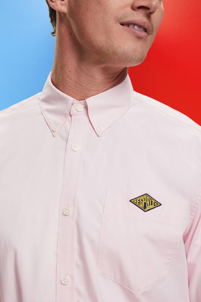 棉質扣角領恤衫, 粉紅色, detail image number 2