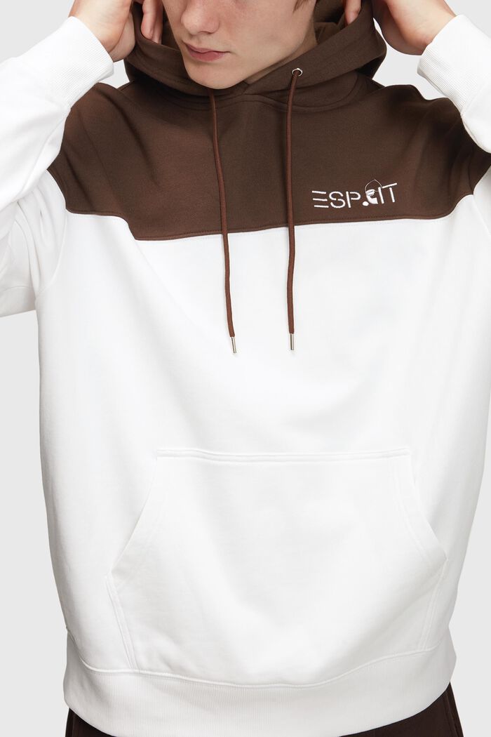 Colour block hoodie, WHITE, detail image number 2