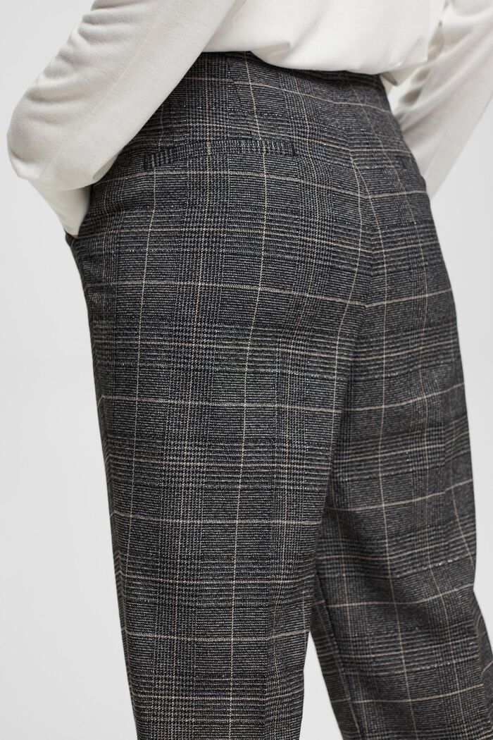 格紋長褲, 灰色, detail image number 3