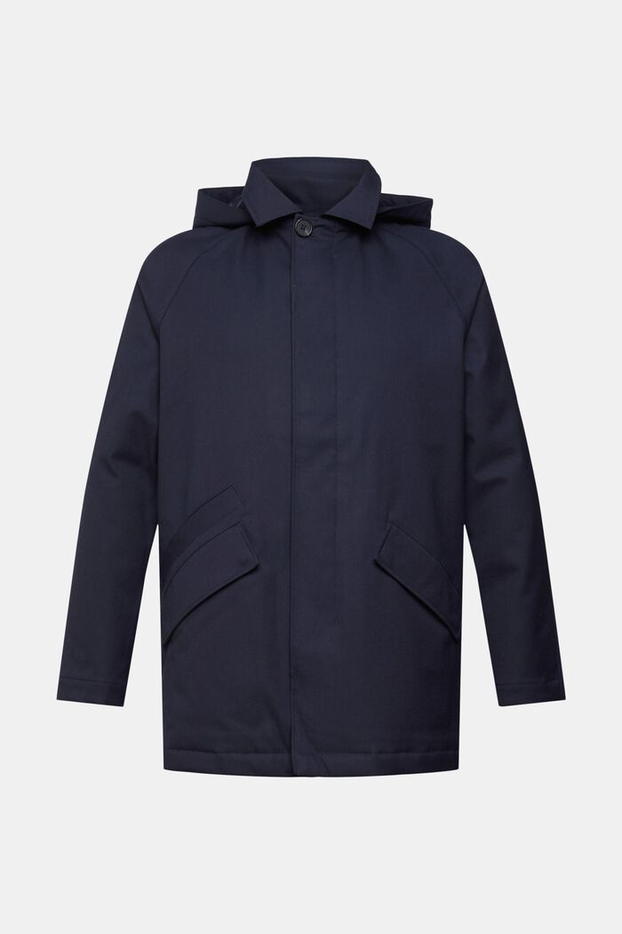 Coat with detachable hood, NAVY, detail image number 2