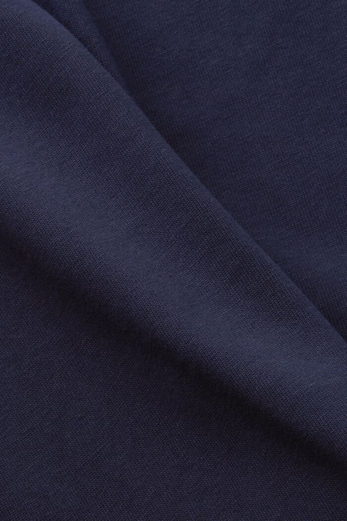 100%純棉厚平織布LOGO標誌T恤, 海軍藍, detail image number 7