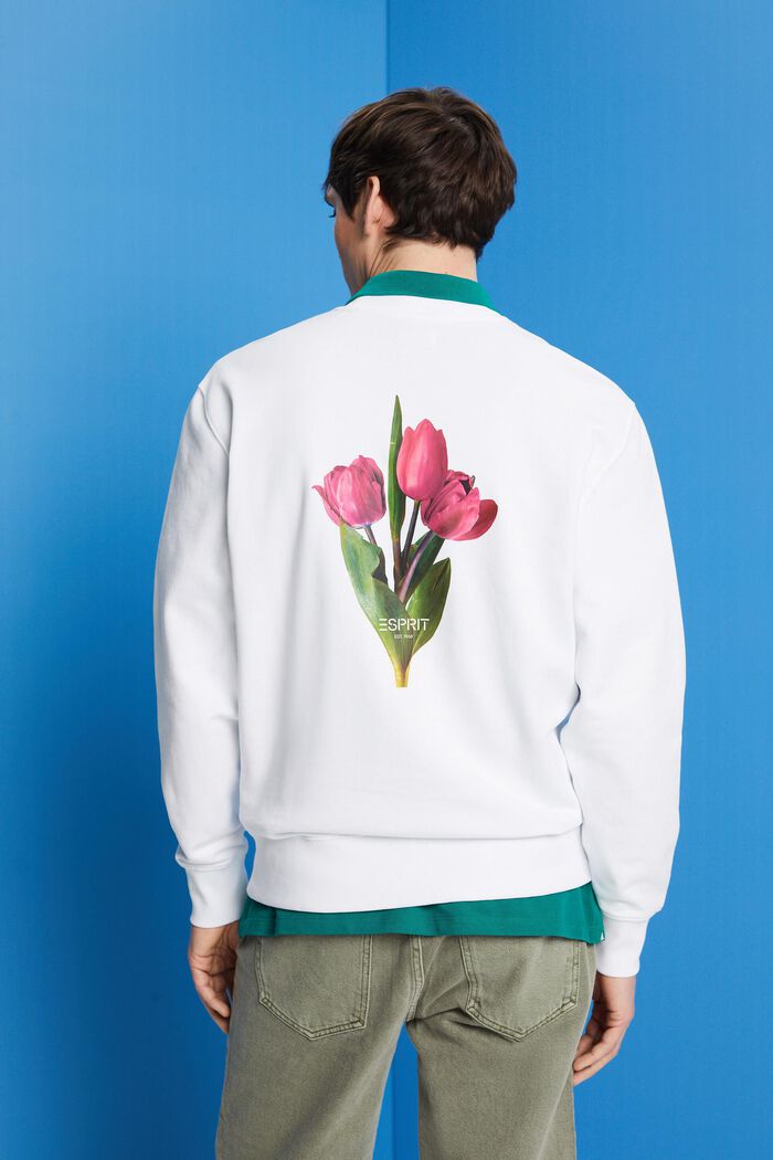 Sweatshirt with back print, WHITE, detail image number 3