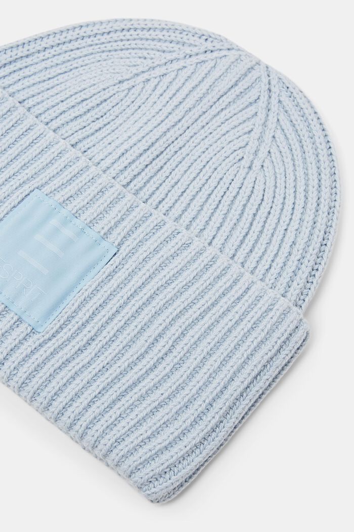 羅紋針織棉質圓帽, LIGHT BLUE, detail image number 1