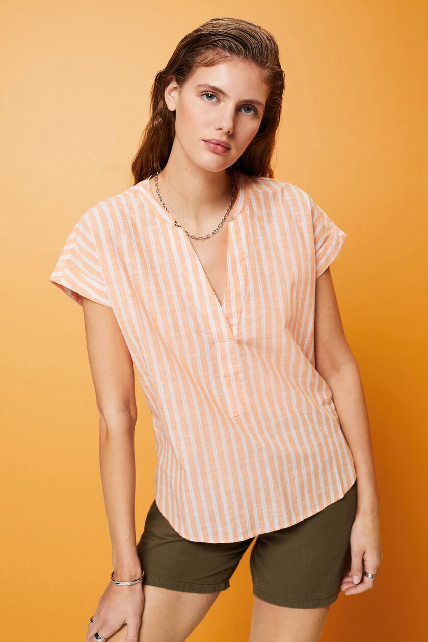 Striped cotton blouse