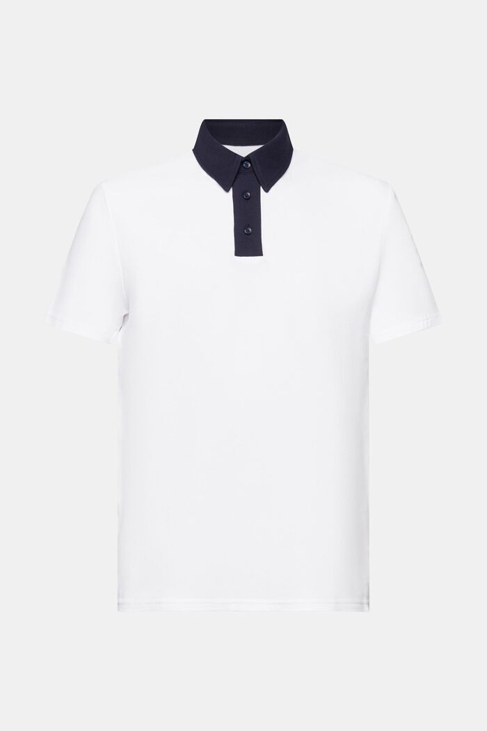 ‌棉質珠地POLO衫, 白色, detail image number 5
