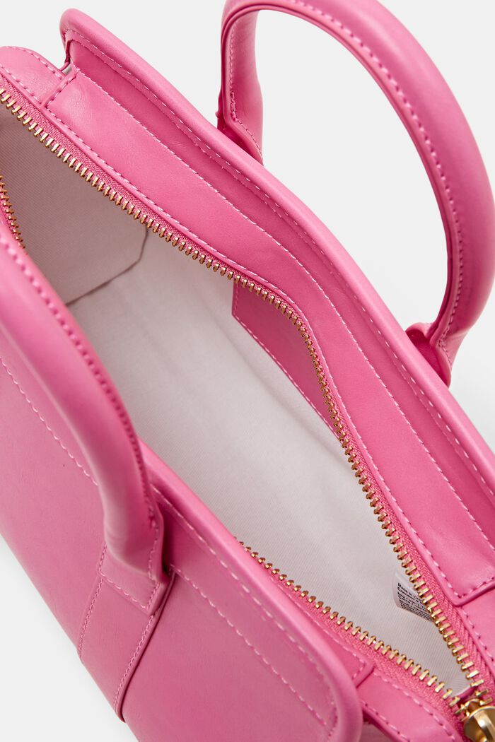 ‌人造皮革手提袋, 粉紅色, detail image number 3