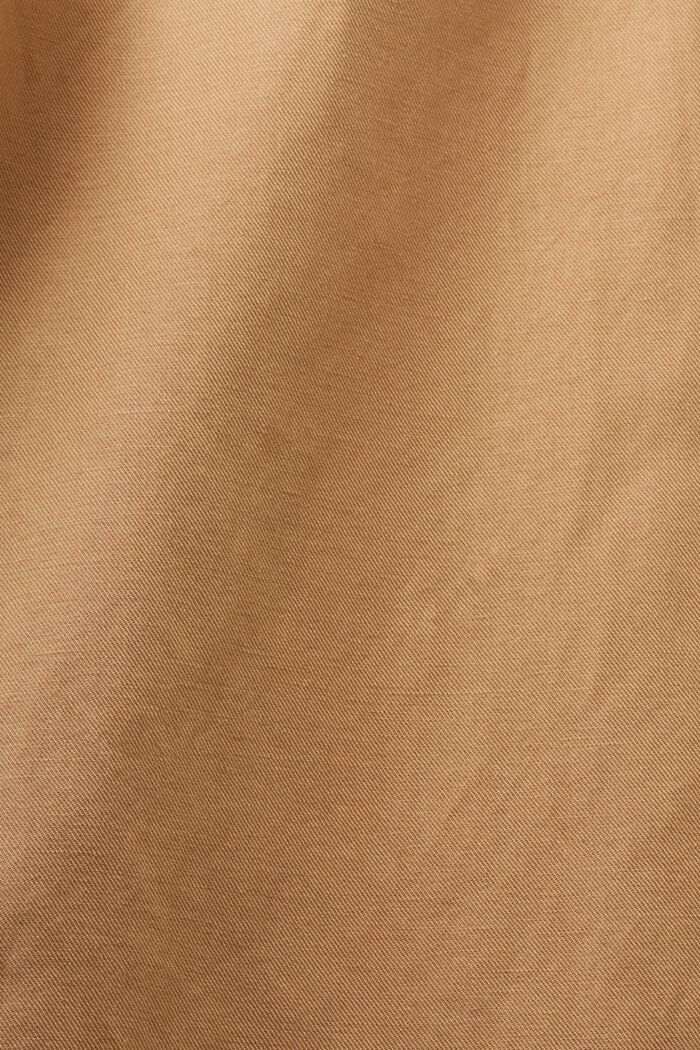 亞麻混紡拉鏈恤衫式外套, 米色, detail image number 2