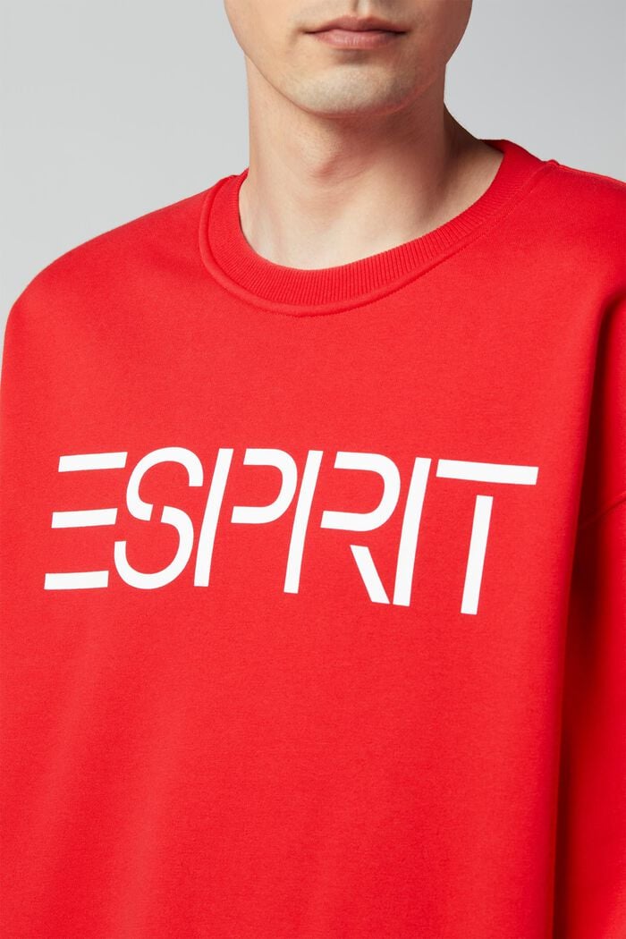 Unisex sweatshirt with a logo print, RED, detail image number 0
