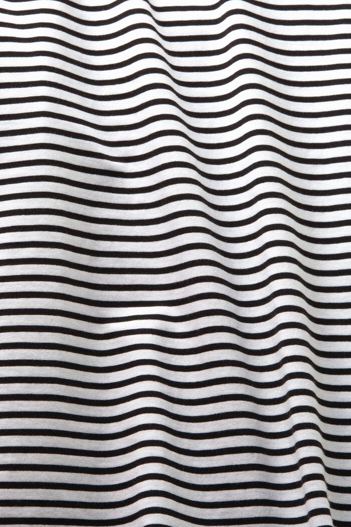 Striped Cotton Jersey T-Shirt, BLACK, detail image number 5