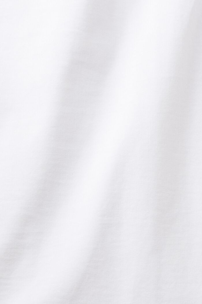 心形LOGO標誌純棉T恤, 白色, detail image number 6