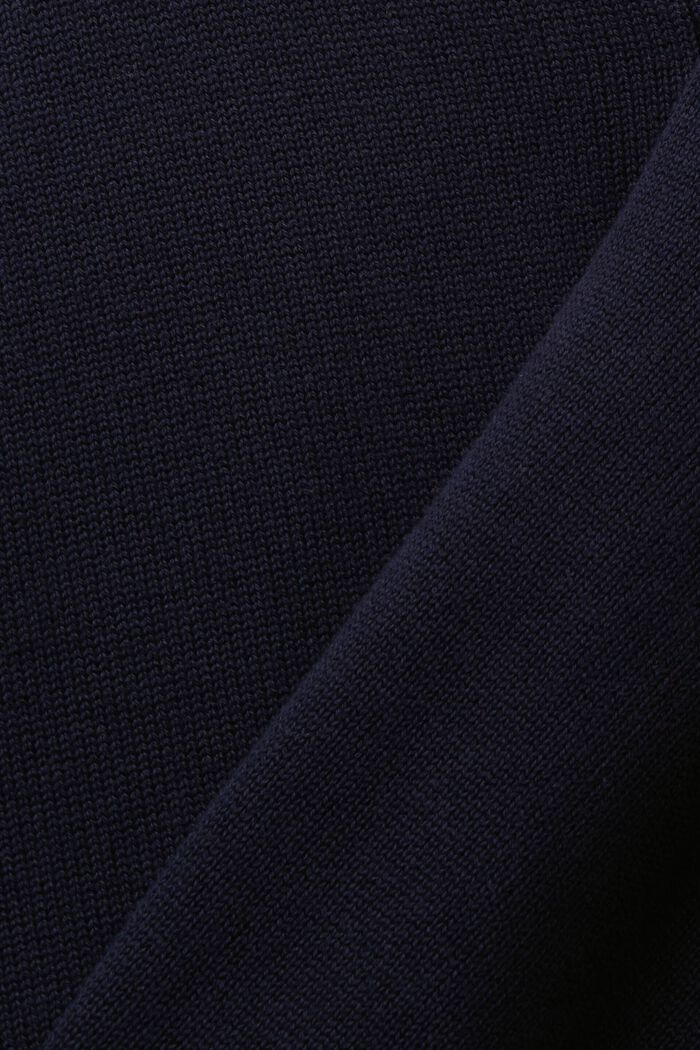 可再生棉V領開衫, 海軍藍, detail image number 4