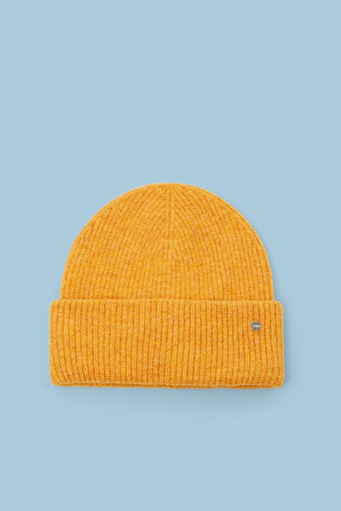 羅紋針織圓帽, 橙金色, detail image number 0