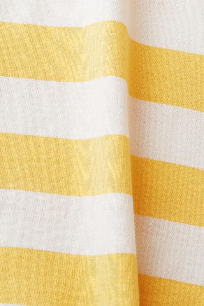Striped Logo Cotton T-Shirt, SUNFLOWER YELLOW, detail image number 4