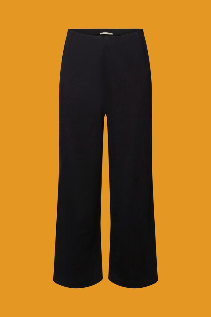 100%純棉平織布裙褲, 黑色, detail image number 6