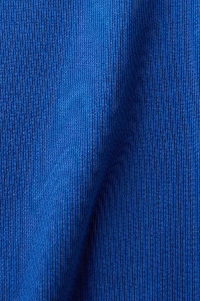 Cotton Jersey Racerback Tank Top, BRIGHT BLUE, detail image number 4