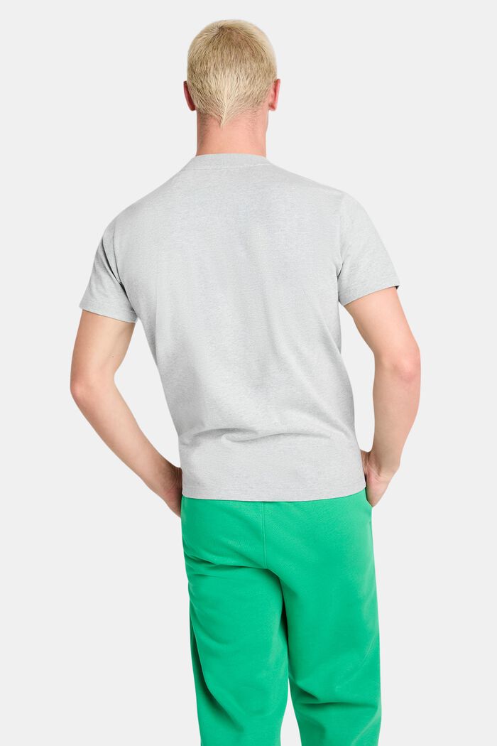 100%純棉厚平織布LOGO標誌T恤, 淺灰色, detail image number 2