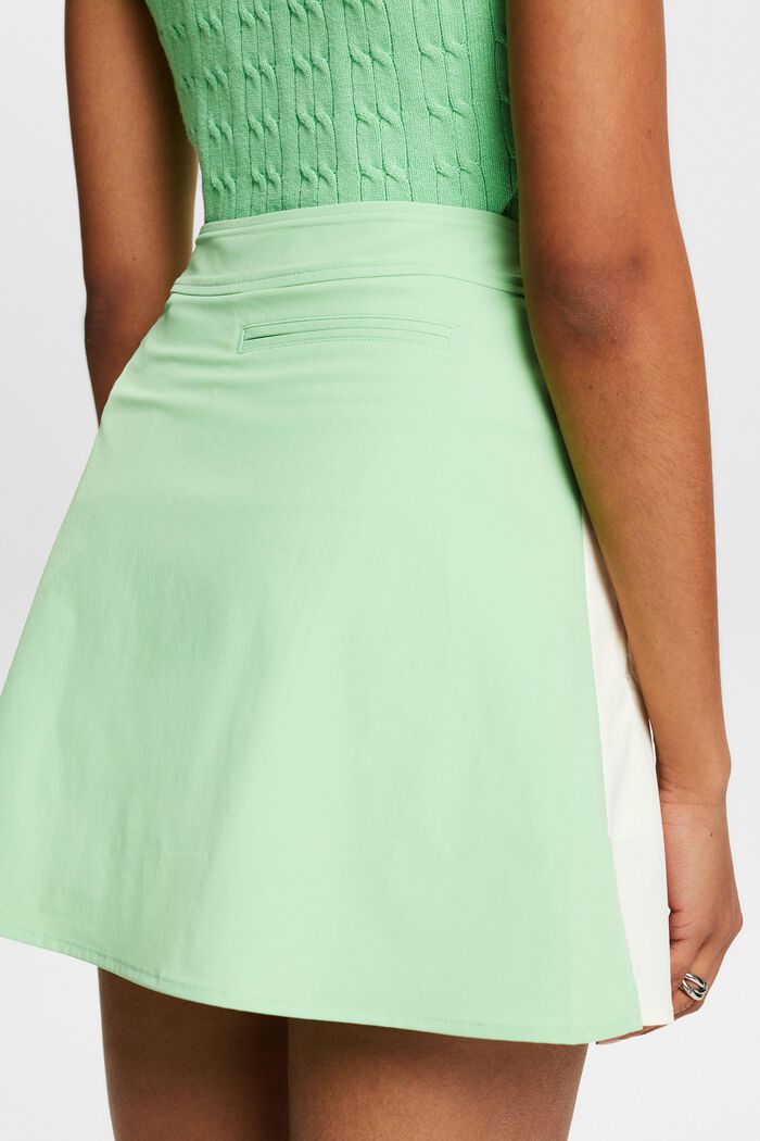 ‌雙色A形半身裙, LIGHT GREEN 2, detail image number 4
