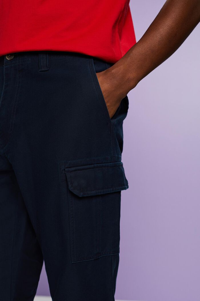 Cotton Cargo Pants, NAVY, detail image number 4