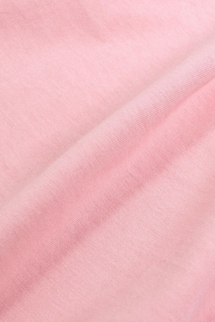 刺繡LOGO標誌棉質T恤, 粉紅色, detail image number 5