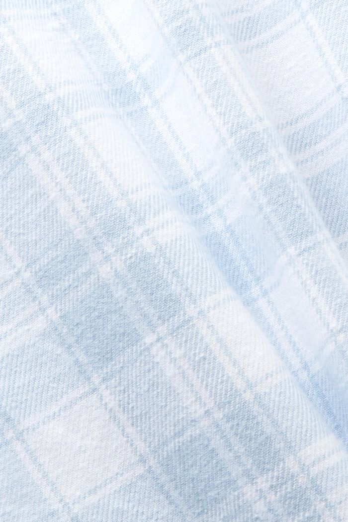 格紋法蘭絨恤衫	, LIGHT BLUE, detail image number 5