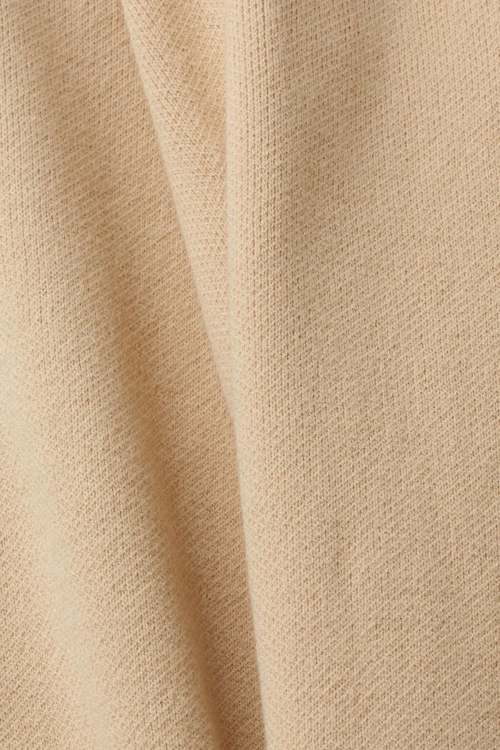Two-Tone Wide Leg Knit Pants, SAND, detail image number 5